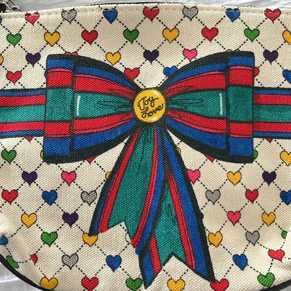 Purse shoulder love & joy pouch zipper pride rainbow heart bow colorful - Picture 6 of 8